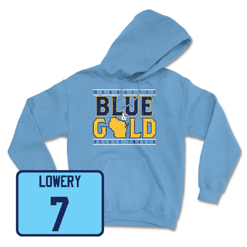 Men's hoodies sport-warmth -Championship Blue Men's Basketball Marquette Hoodie - Zaide Lowery