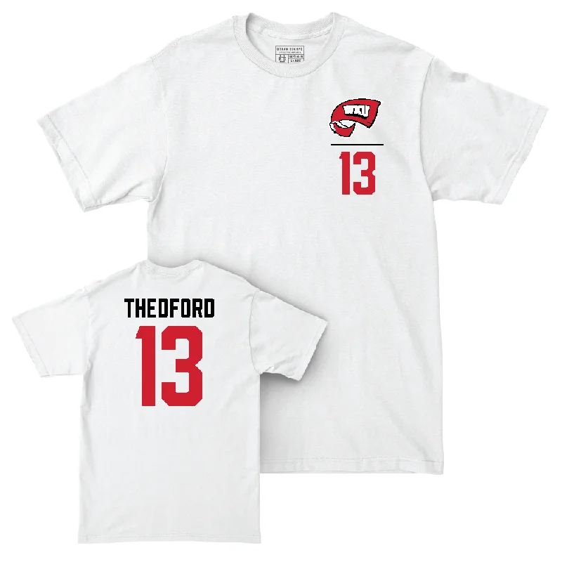 Men's basketball T-shirt custom offer -WKU Men's Basketball White Logo Comfort Colors Tee  - Julius Thedford