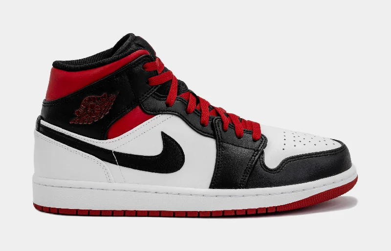 Basketball shoes bold-style -Air Jordan 1 Retro Mid Gym Red Mens Lifestyle Shoes (Black/Red)