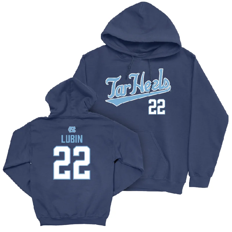 Men's hoodies classic-cut -UNC Men's Basketball Navy Script Hoodie  - Ven-Allen Lubin