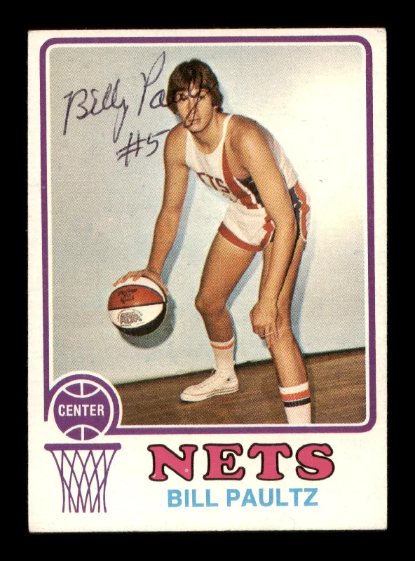 Men's basketball card light combo -Billy Paultz Autographed 1973-74 Topps Card #216 New York Nets SKU #205321