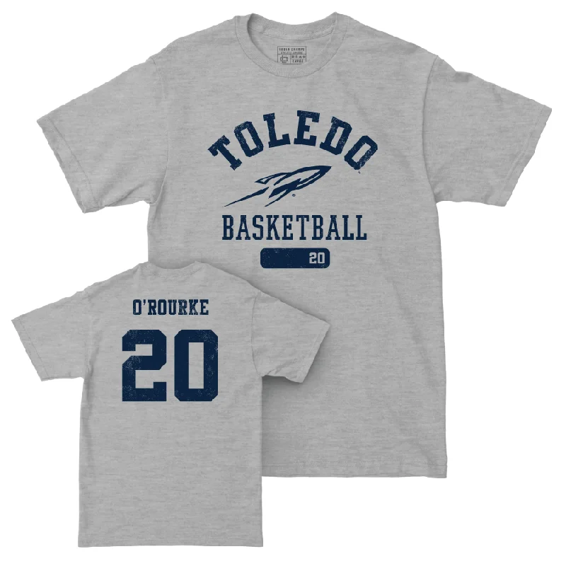 Men's basketball T-shirt affordable special -Toledo Men's Basketball Sport Grey Varsity Tee  - Colin O’Rourke