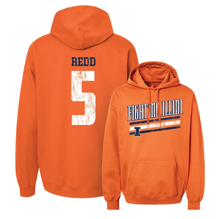 Men's hoodies durable-performance -Orange Slant Hoodie - AJ Redd #5