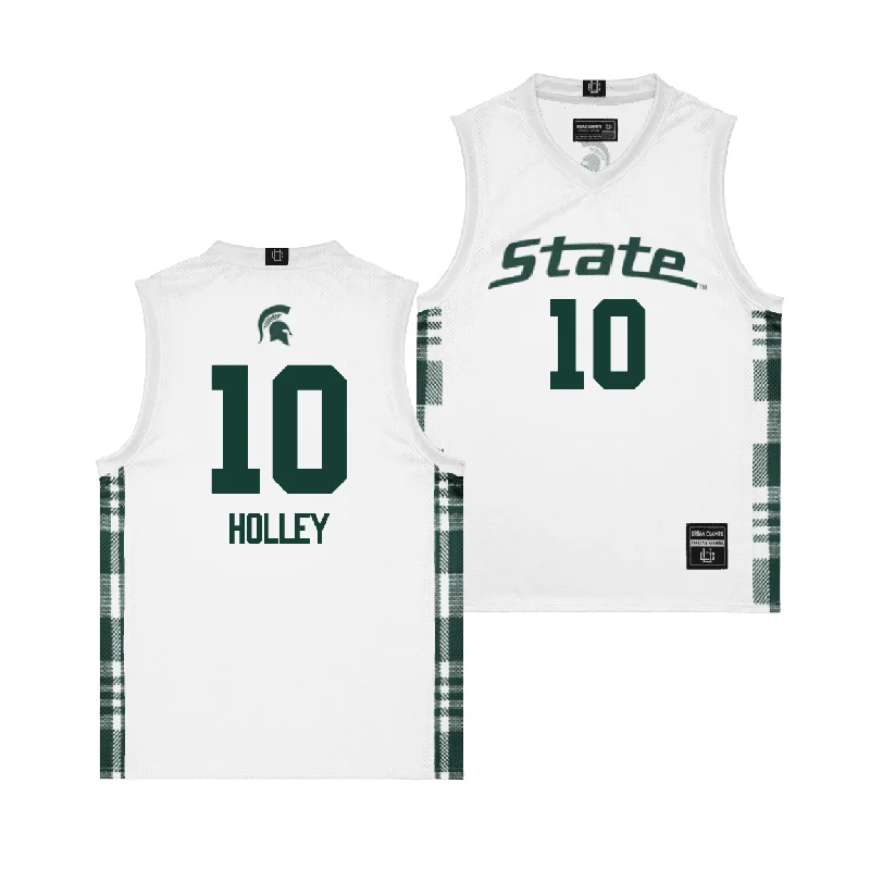 Men's basketball uniform fan merchandise -EXCLUSIVE: MSU Winter Edition Basketball Jersey  - Helen Holley