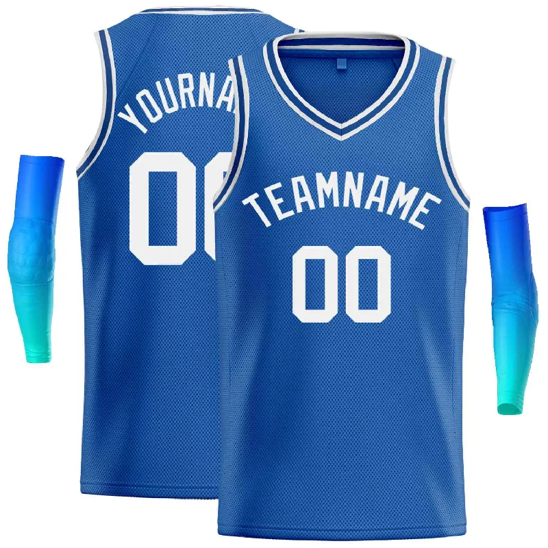 Men's basketball uniform team clearance -Custom Blue White-Classic Tops Men Casual Basketball Jersey