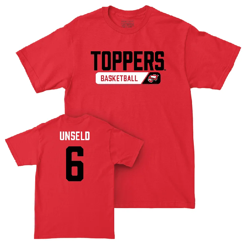 Men's basketball T-shirt player sale -WKU Men's Basketball Red Staple Tee  - Kade Unseld