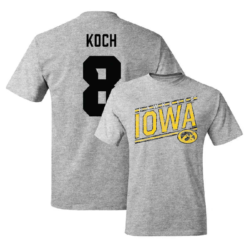 Men's basketball T-shirt star player series -Sport Grey Men's Basketball Slant Tee  - Cooper Koch