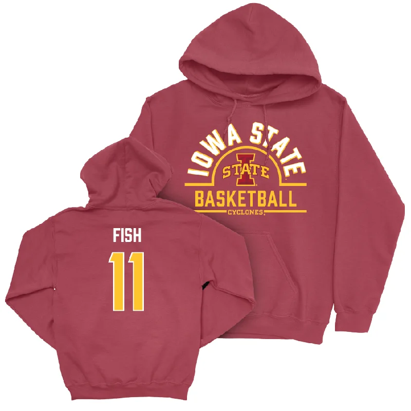 Men's hoodies durable-cozy -Iowa State Men's Basketball Crimson Arch Hoodie - Kayden Fish