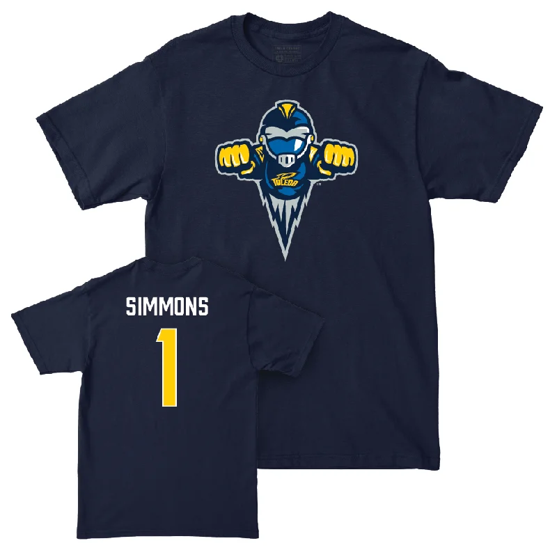 Men's basketball T-shirt graphic print -Toledo Men's Basketball Navy Legacy Tee - Javan Simmons | #1