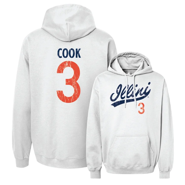 Men's hoodies high-performance -White Script Hoodie - Makira Cook #3