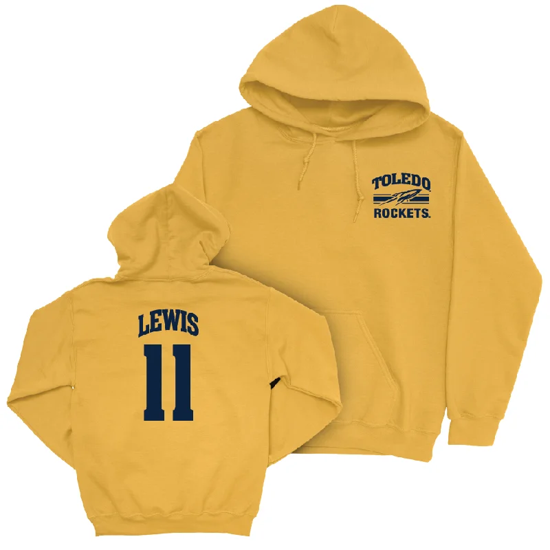 Men's hoodies tough -Toledo Men's Basketball Gold Victory Hoodie - Samuel Lewis | #11