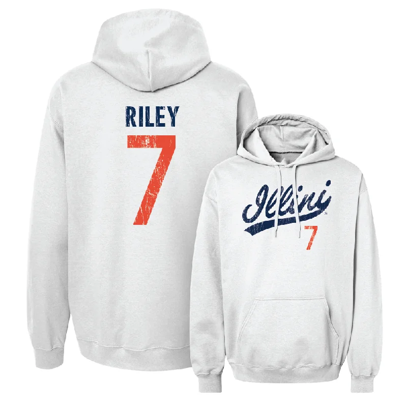 Men's hoodies sporty -White Script Hoodie  - Will Riley