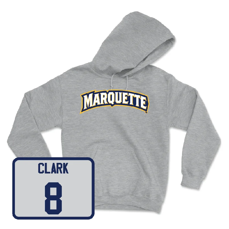 Men's hoodies packable -Sport Grey Men's Basketball Wordmark Hoodie  - Joshua Clark