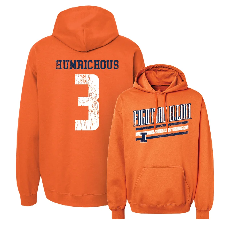 Men's hoodies oversized-fit -Orange Slant Hoodie  - Benjamin Humrichous