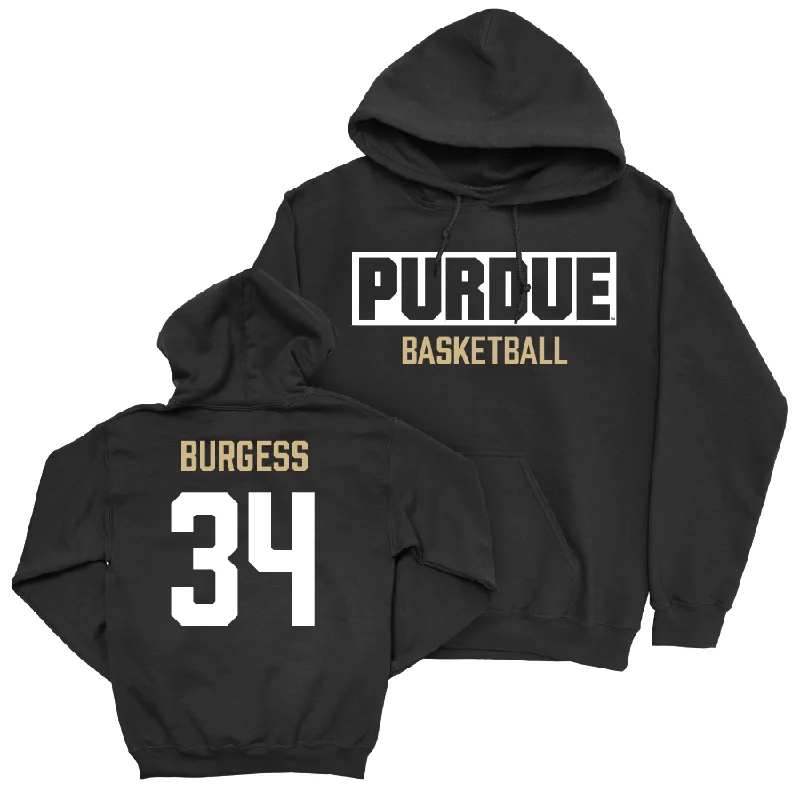 Men's hoodies mid-range -Men's Basketball Black Staple Hoodie  - Raleigh Burgess