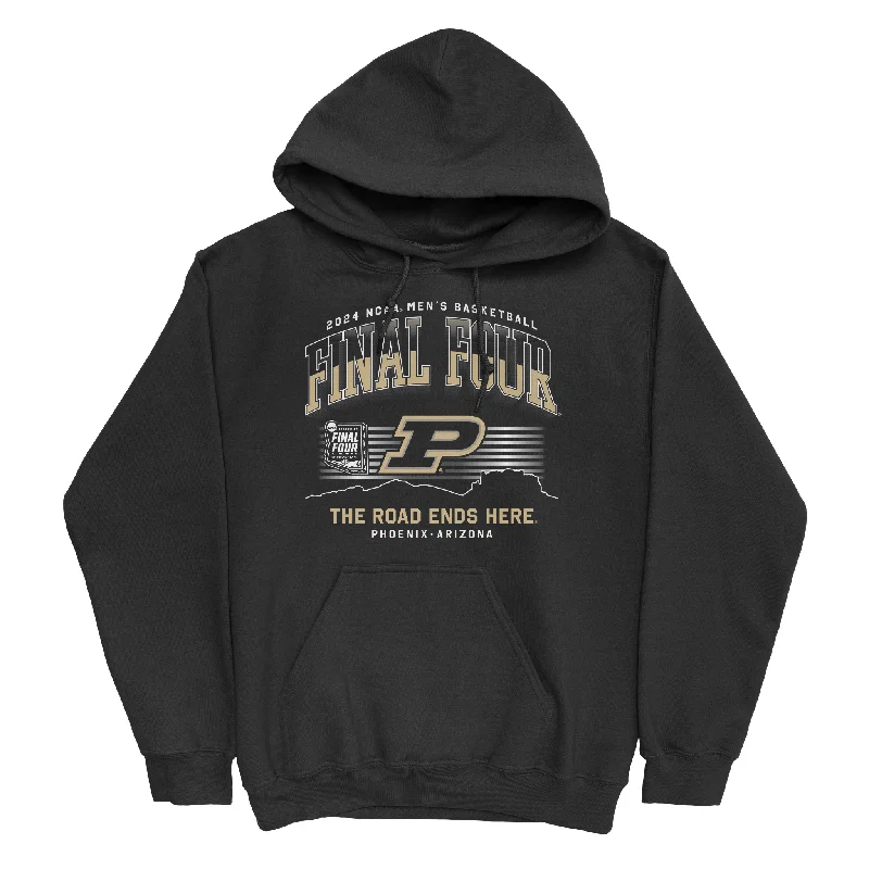 Men's hoodies performance-fleece -Purdue MBB 2024 Final Four Road Ends Here Streetwear Hoodie by Retro Brand