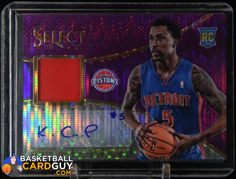 Men's basketball uniform sports set -Kentavious Caldwell-Pope 2013-14 Select Rookie Jersey Autographs Purple #28 #/60