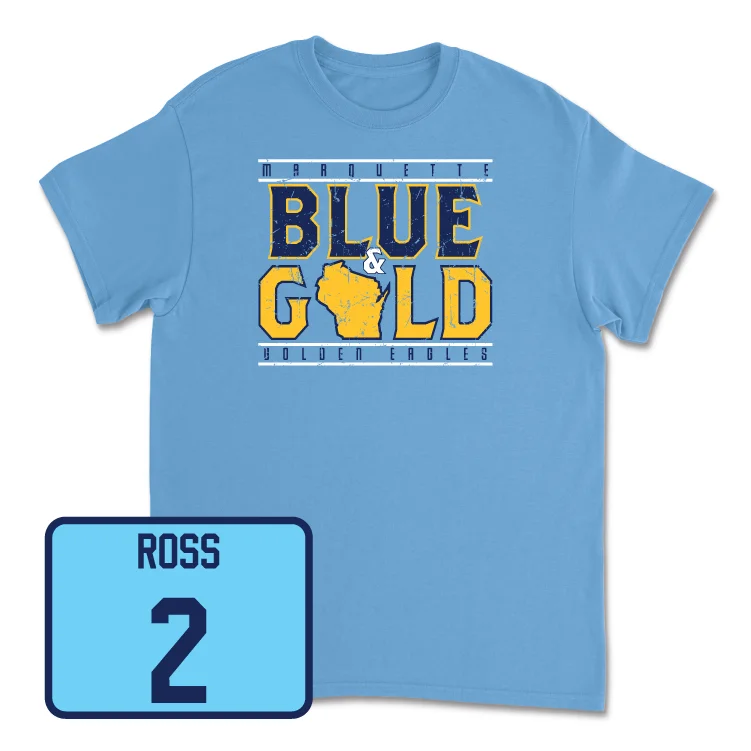 Men's basketball T-shirt embroidered logo -Championship Blue Men's Basketball State Tee - Chase Ross