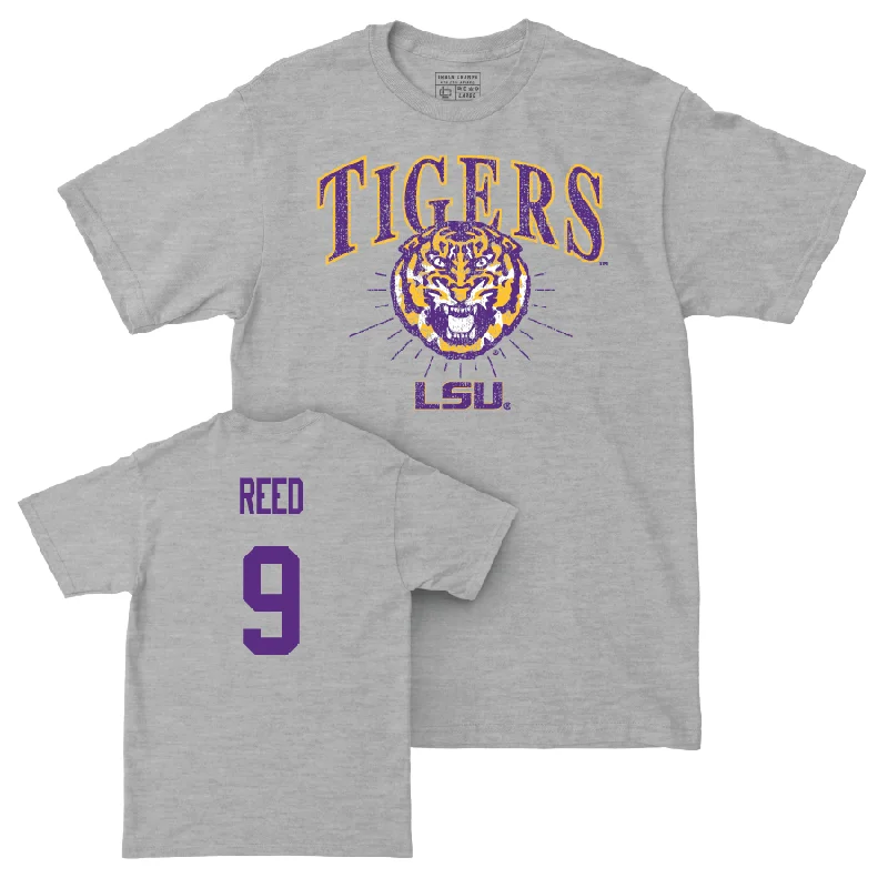 Men's basketball T-shirt bespoke tees -Men's Basketball Sport Grey Tigers Tee - Jalen Reed