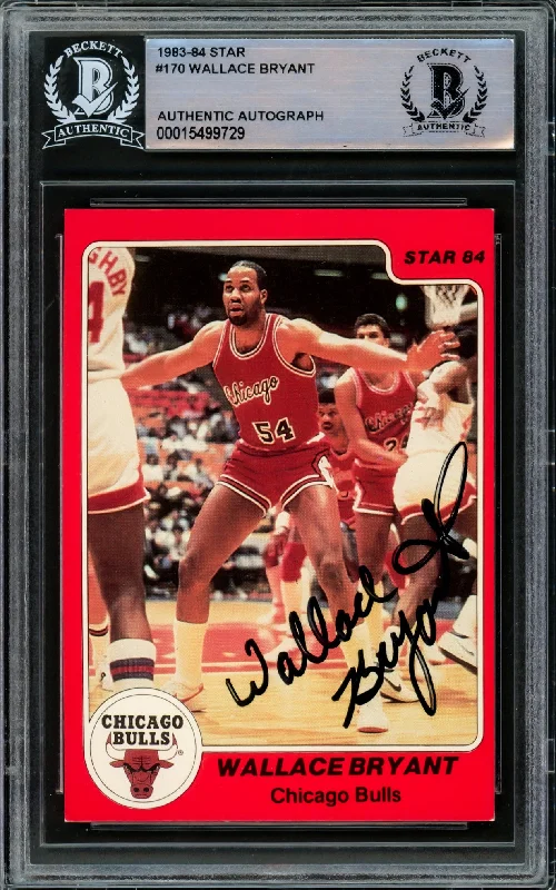 Men's basketball card premium kit -Wallace Bryant Autographed 1983-84 Star Card #170 Chicago Bulls Beckett BAS #15499729