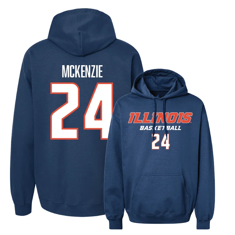 Men's hoodies athletic-cut -Navy Illinois Classic Hoodie - Adalia McKenzie #24