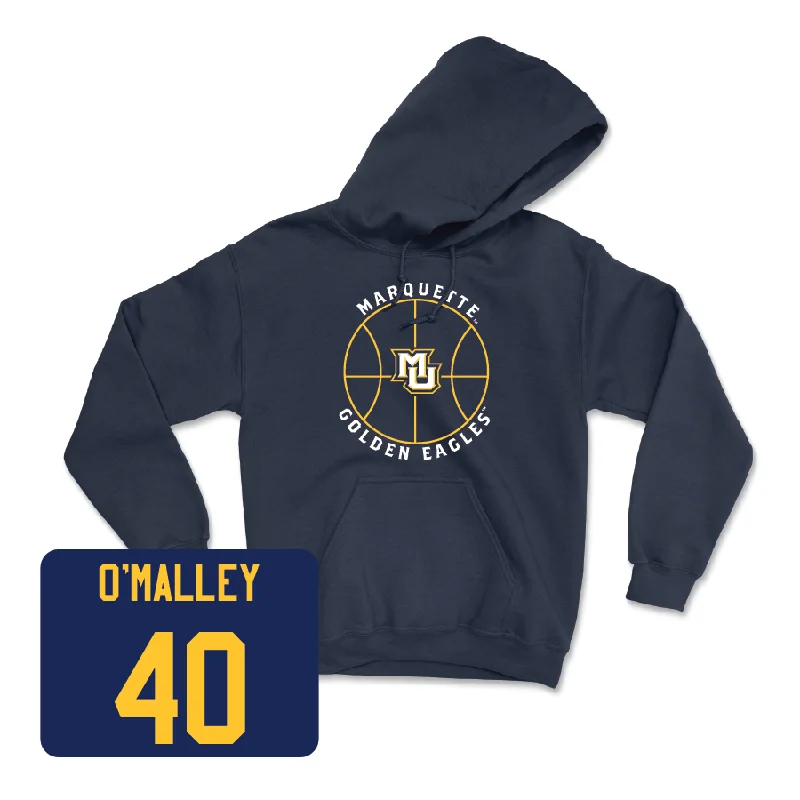 Men's hoodies yellow -Navy Men's Basketball Hardwood Hoodie - Casey O'Malley