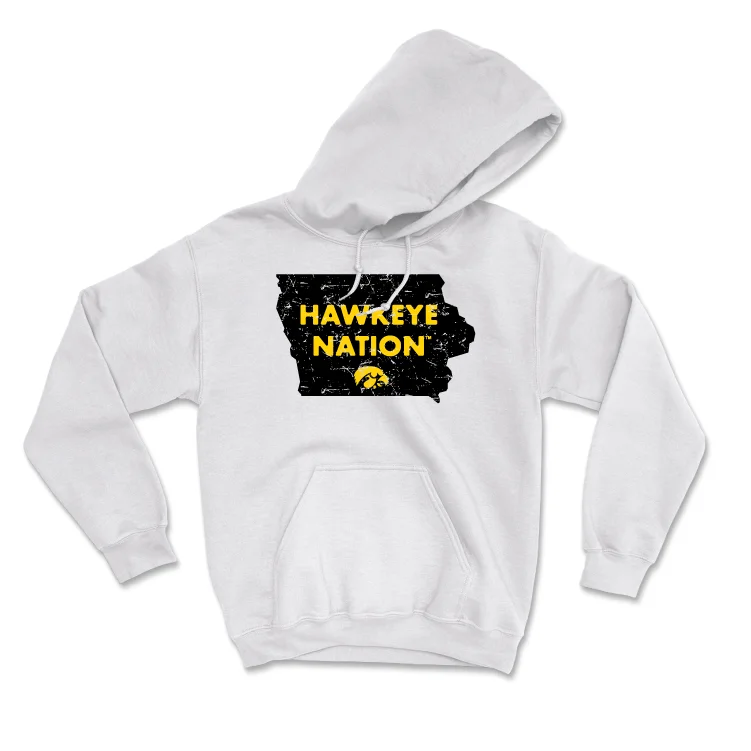 Men's hoodies breathable-cotton -Men's Basketball White State Hoodie - Carter Kingsbury