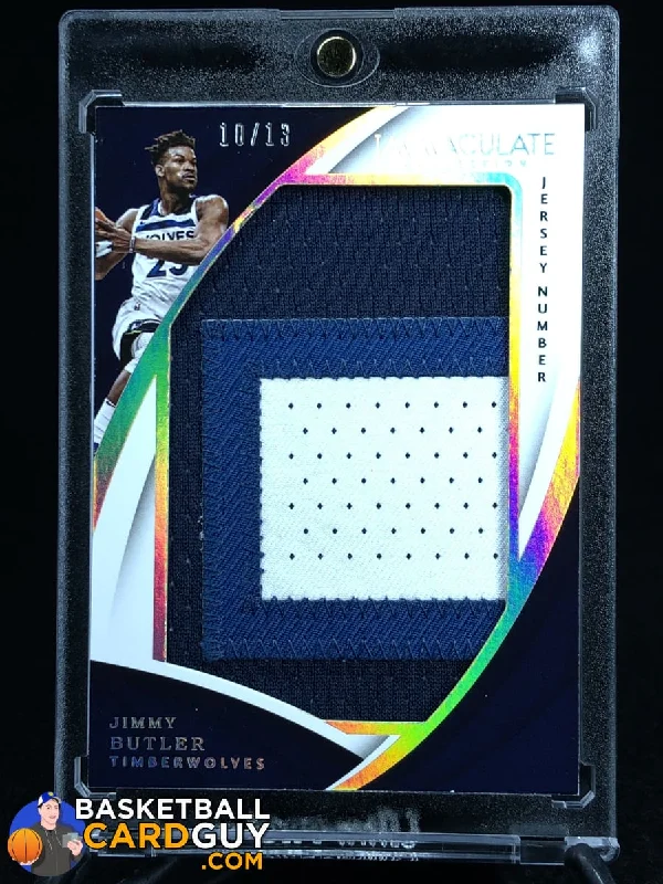 Men's basketball uniform sports package -Jimmy Butler 2017-18 Immaculate Collection Jumbo Patches Jersey Number #/13