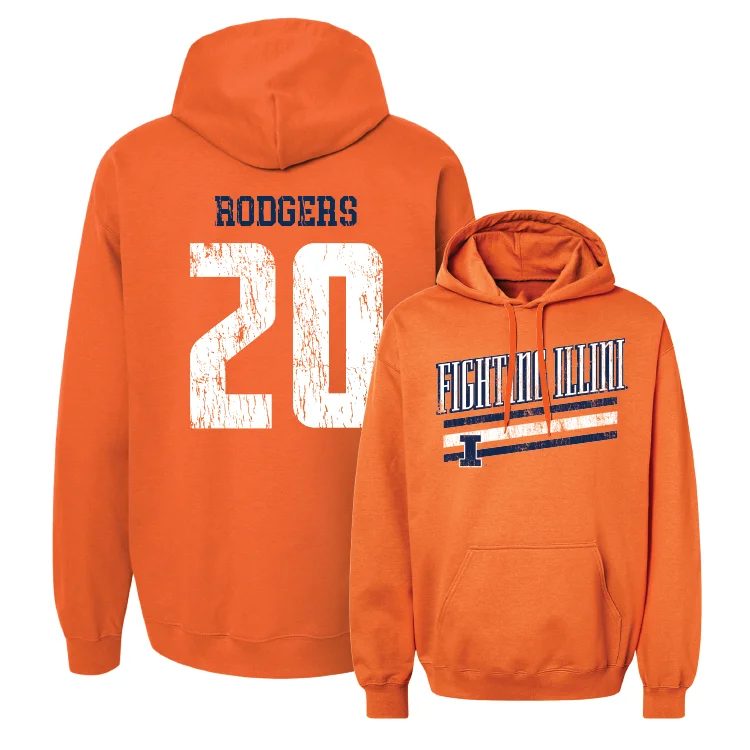 Men's hoodies relaxed-fit -Orange Slant Hoodie - Ty Rodgers #20