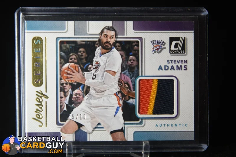 Men's basketball uniform price range -Steven Adams 2017-18 Donruss Jersey Series Prime #/10