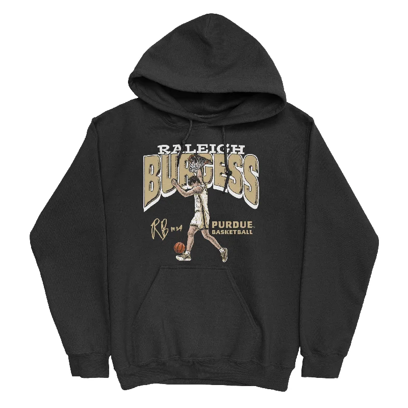 Men's hoodies camping -EXCLUSIVE RELEASE: Raleigh Burgess Illustrated Black Hoodie