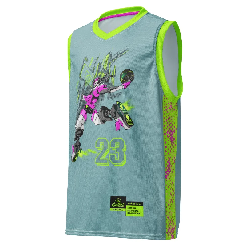 Men's basketball uniform stylish sale -Slam Dunk Android-1.4 Basketball Unisex Jersey