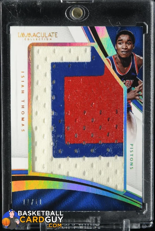 Men's basketball uniform sports kit -Isiah Thomas 2016-17 Immaculate Collection Jumbo Patches Jersey Numbers JERSEY NUMBER #11/11