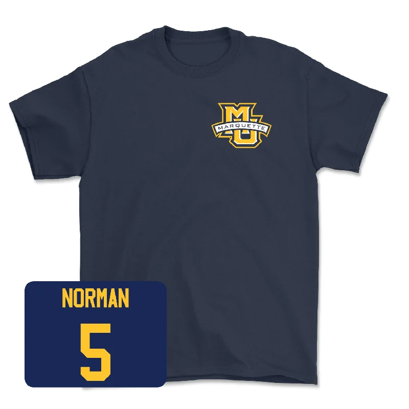 Men's basketball T-shirt vibrant hues -Navy Men's Basketball Classic Tee - Tre Norman