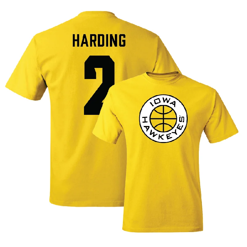 Men's basketball T-shirt rugged build -Gold Men's Basketball Tee - Brock Harding