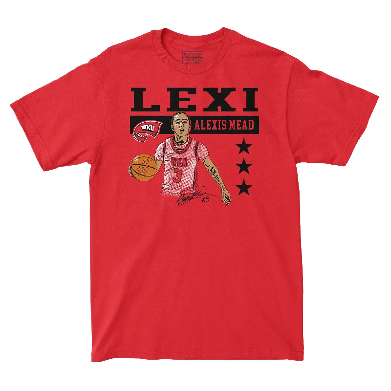 Men's basketball T-shirt pro ensemble -EXCLUSIVE RELEASE: Alexis Mead Illustrated Red Tee