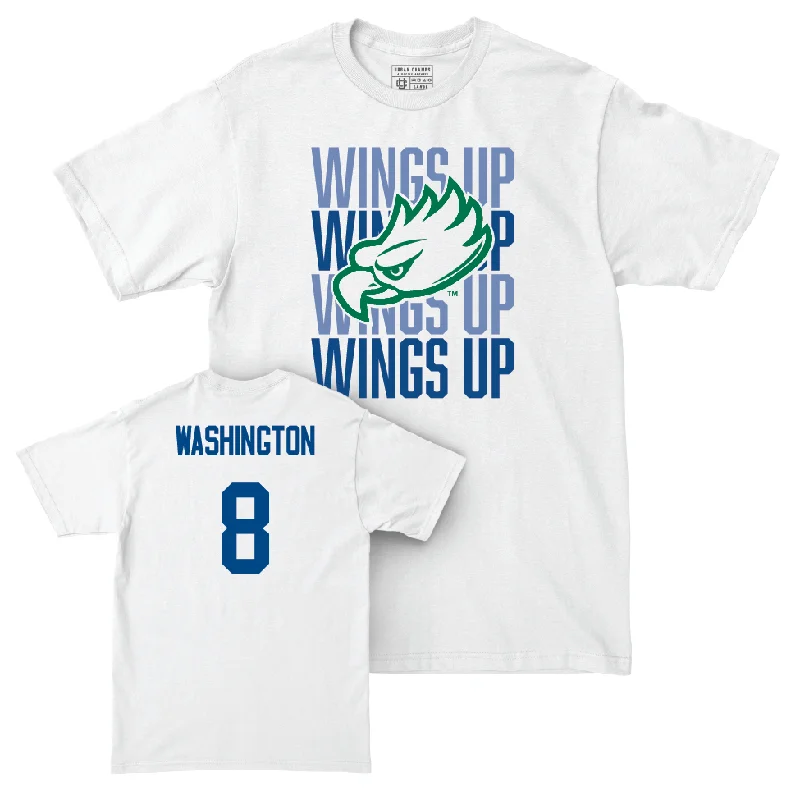 Men's basketball T-shirt pro collection -Men's Basketball White Wings Up Tee  - BB Washington