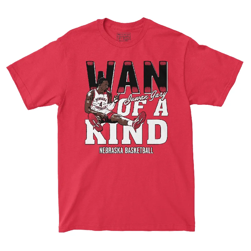 Men's basketball T-shirt sport ensemble -EXCLUSIVE RELEASE: Juwan Gary - Wan of a Kind Tee Red