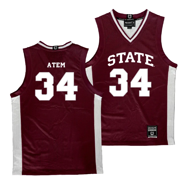 Men's basketball uniform custom deal -Mississippi State Men's Basketball Maroon Jersey - Gai Atem