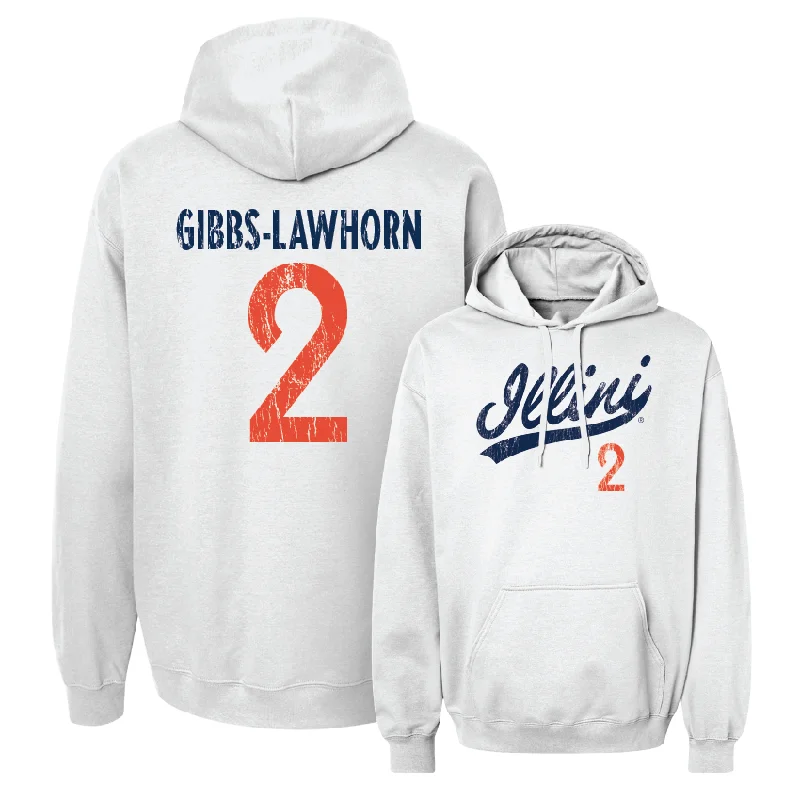 Men's hoodies moisture-style -White Script Hoodie  - Dra Gibbs-Lawhorn