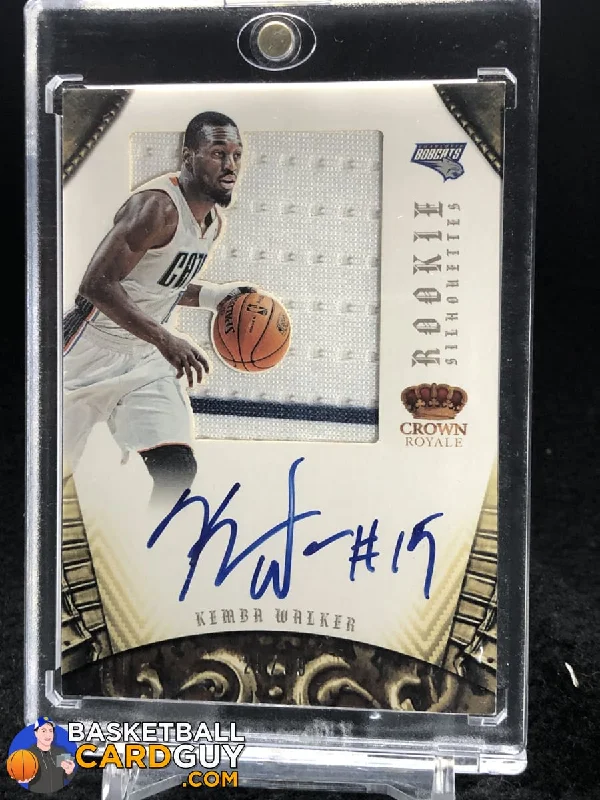 Men's basketball uniform quick dry clothing -Kemba Walker 2012-13 Panini Preferred Silhouettes RC Jersey Auto #/199