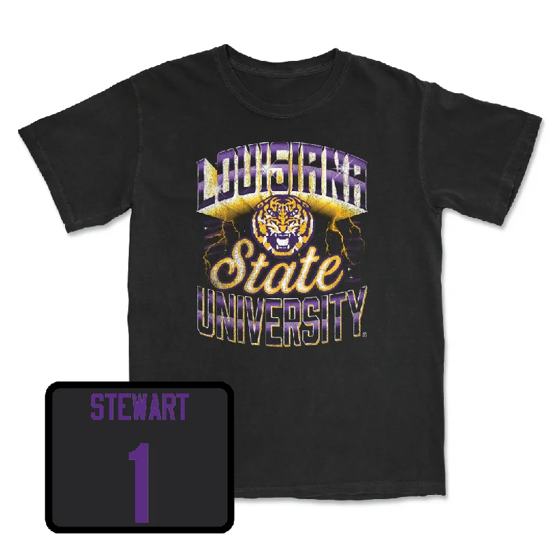 Men's basketball T-shirt squad wear -Men's Basketball Black Streetwear Tee - Carlos Stewart