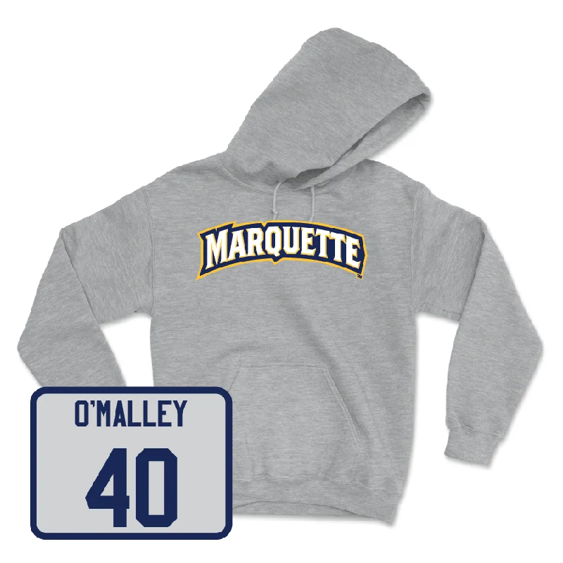 Men's hoodies anti-odor -Sport Grey Men's Basketball Wordmark Hoodie - Casey O'Malley