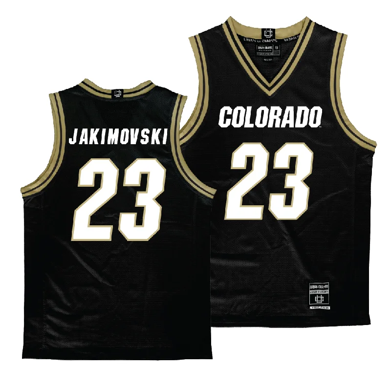 Men's basketball uniform player sale -Colorado Men's Black Basketball Jersey  - Andrej Jakimovski