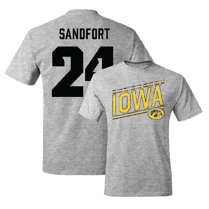 Men's basketball T-shirt chic patterns -Sport Grey Men's Basketball Slant Tee - Pryce Sandfort