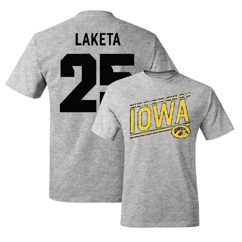 Men's basketball T-shirt trendy kit -Sport Grey Men's Basketball Slant Tee - Luc Laketa