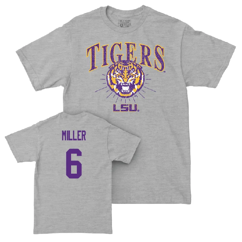 Men's basketball T-shirt sleek lines -Men's Basketball Sport Grey Tigers Tee  - Robert Miller