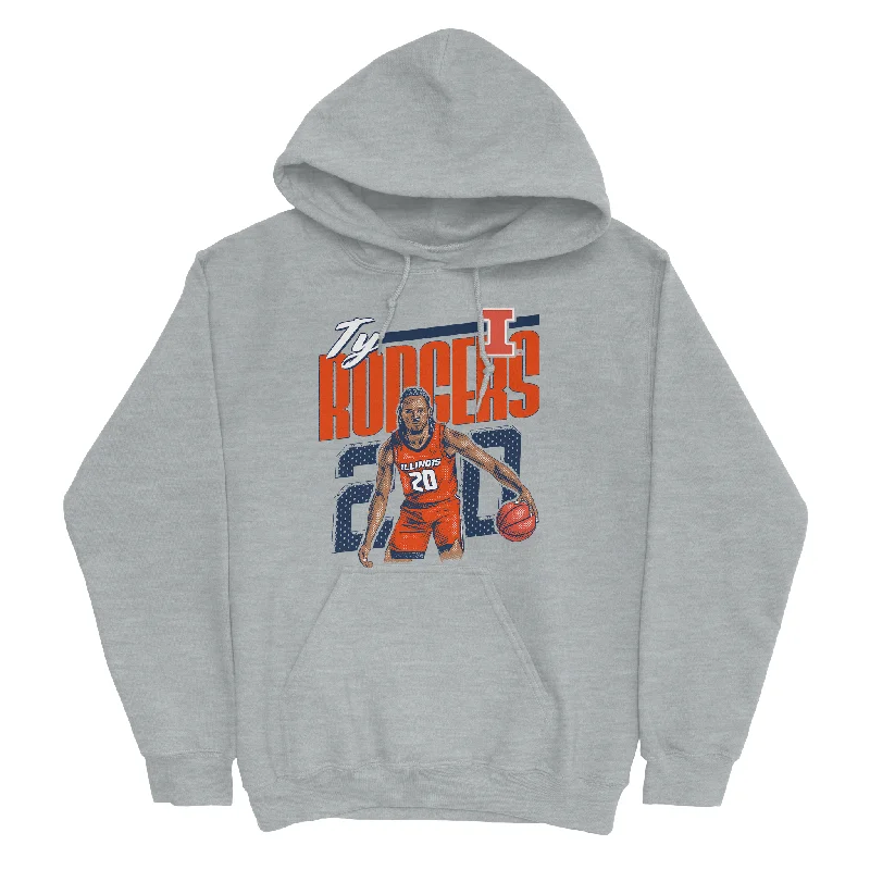 Men's hoodies signature -EXCLUSIVE RELEASE: Ty Rodgers Illustration Sport Grey Hoodie