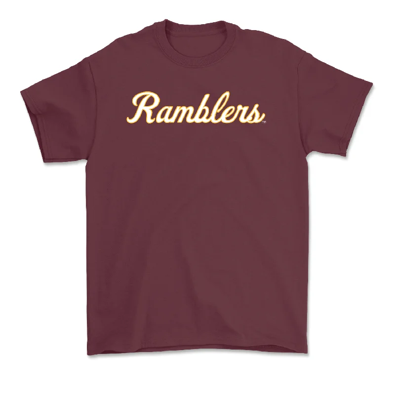 Men's basketball T-shirt sport package -Maroon Men's Basketball Script Tee - Miles Rubin