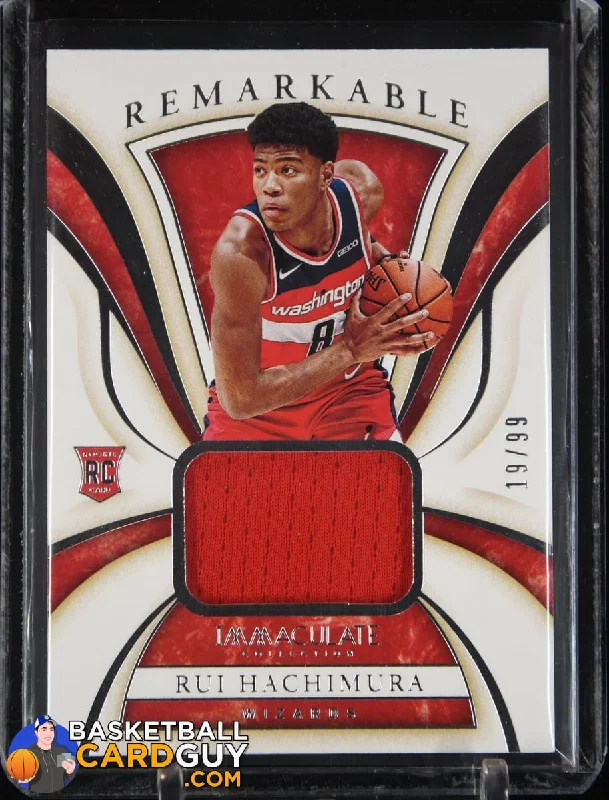 Men's basketball uniform team shorts -Rui Hachimura 2019-20 Immaculate Collection Remarkable Rookie Jerseys #/99